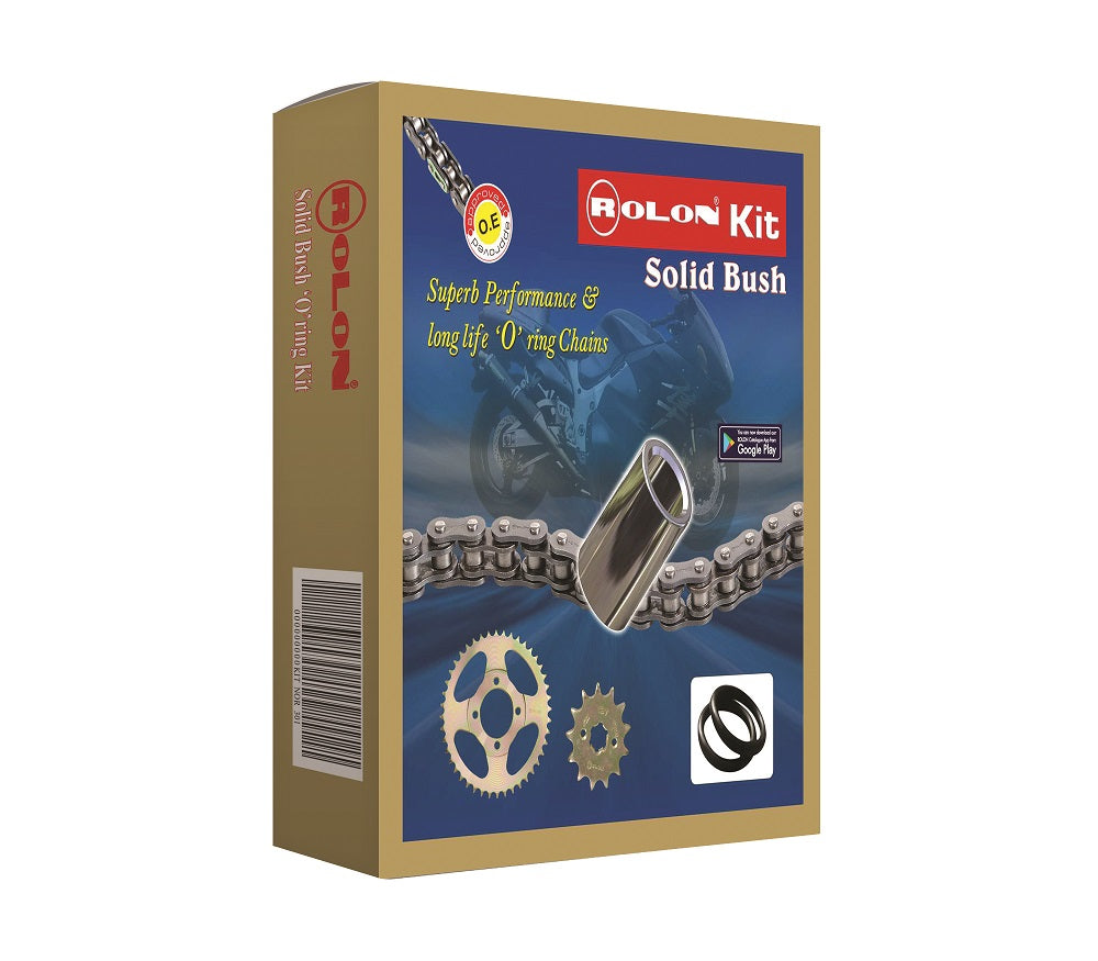 Rolon Brass Chain and Sprocket kit for TVS Apache RTR 160 2V