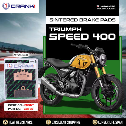Crank1 Sintered Brake Pads For Triumph Speed 400 - Front - CB606