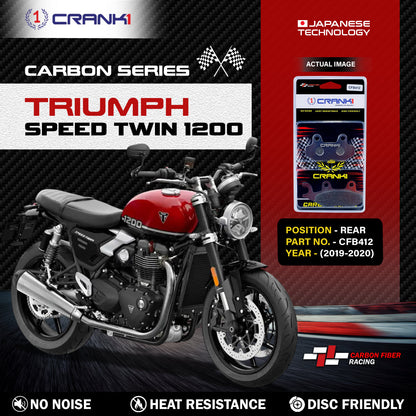 Crank1 Carbon Brake Pads For Triumph Speed Twin 1200 (2019-2020) - Rear - CFB412