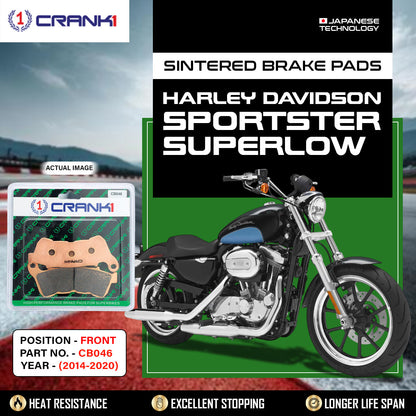 Crank1 Sintered Brake Pads For Harley Davidson Sportster SuperLow (2014-2020) - Front - CB046