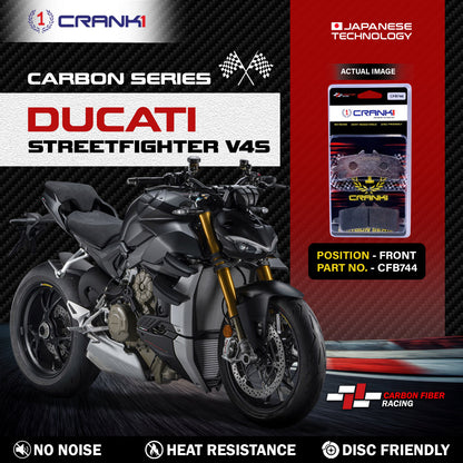 Crank1 Carbon Brake Pads For Ducati Streetfighter V4S - Front - CFB744 - 2 Sets