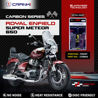 Crank1 Carbon Brake Pads For Royal Enfield Super Meteor 650 - Front - CFB902