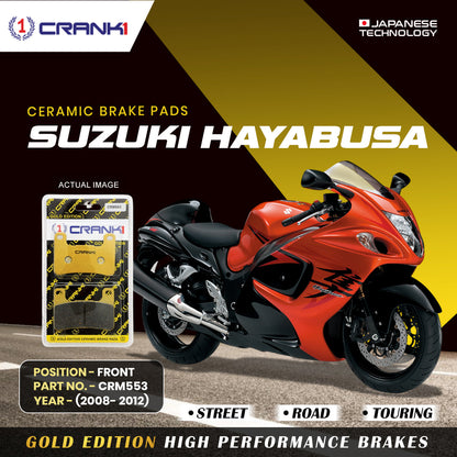 Crank1 Ceramic Brake Pads For Suzuki Hayabusa (2008-2012) - Front - CRM553 - 2 Sets