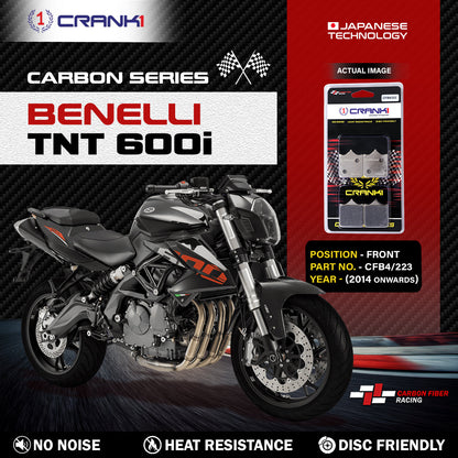Crank1 Carbon Brake Pads For Benelli TNT 600i (2014 Onwards) - Front - CFB4/223 - 2 Sets