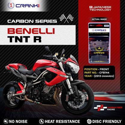 Crank1 Carbon Brake Pads For Benelli TNT R (2013 Onwards) - Front - CFB744 - 2 Sets