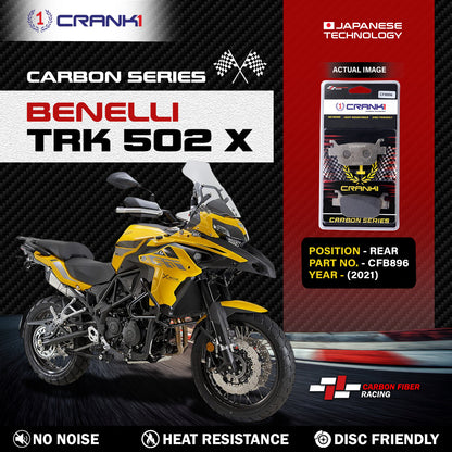 Crank1 Carbon Brake Pads For Benelli TRK 502 X (2021) - Rear - CFB896 - 1 Set