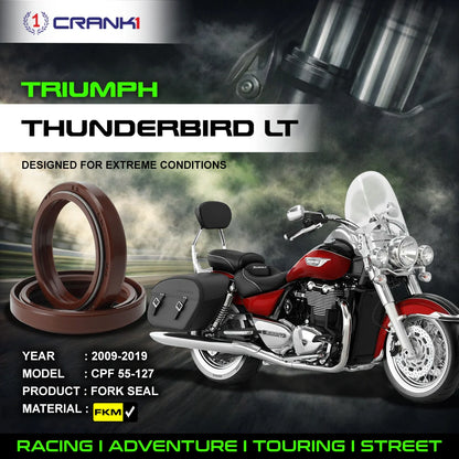 Crank1 Fork Oil Seals Pair For Triumph Thunderbird LT (2009-2019) - CPF55-127