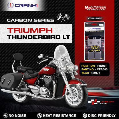 Crank1 Carbon Brake Pads For Triumph Thunderbird LT (2017) - Front - CFB083 - 2 Sets