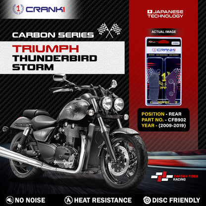 Crank1 Carbon Brake Pads For Triumph Thunderbird Storm (2009-2019) - Rear - CFB902
