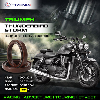 Crank1 Fork Oil Seals Pair For Triumph Thunderbird Storm (2009-2019) - CPF55-127