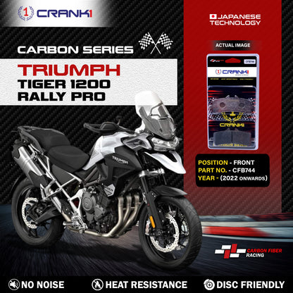 Crank1 Carbon Brake Pads For Triumph Tiger 1200 Rally Pro (2022 Onwards) - Front - CFB744 - 2 Sets