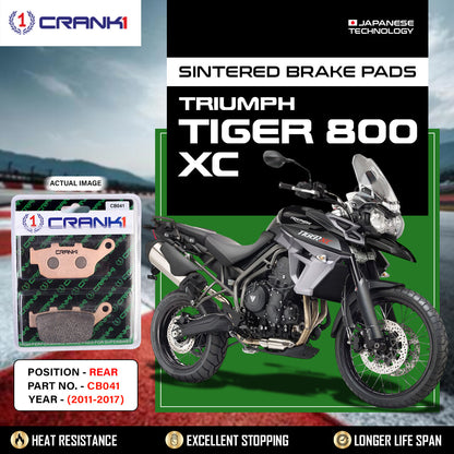 Crank1 Sintered Brake Pads For Triumph Tiger 800 XC (2011-2017) - Rear - CB041