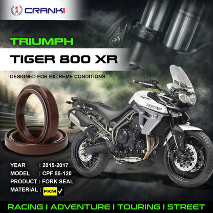 Crank1 Fork Oil Seals Pair For Triumph Tiger 800 XR (2015-2017) - CPF55-120
