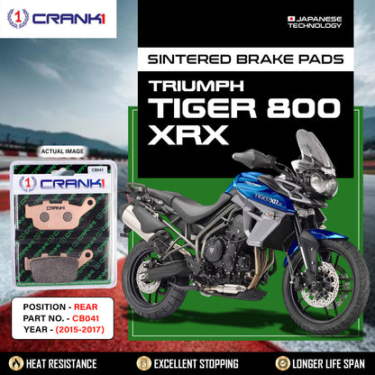 Crank1 Sintered Brake Pads For Triumph Tiger 800 XRX (2015-2017) - Rear - CB041
