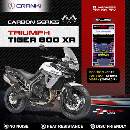Crank1 Carbon Brake Pads For Triumph Tiger 800 XR (2015-2017) - Rear - CFB041