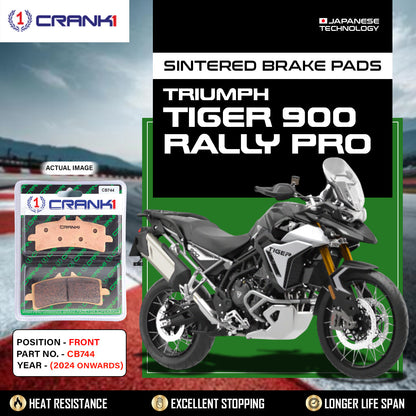 Crank1 Sintered Brake Pads For Triumph Tiger 900 Rally Pro (2024 Onwards) - Front - CB744 - 2 Sets