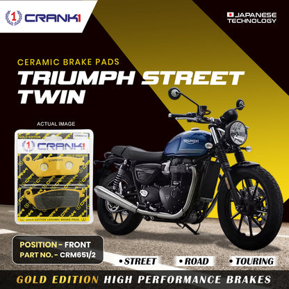 Crank1 Ceramic Brake Pads For Triumph Street Twin - Front - CRM651/2
