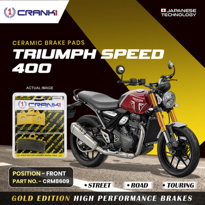 Crank1 Ceramic Brake Pads For Triumph Speed 400 - Front - CRM8609