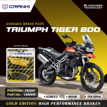 Crank1 Ceramic Brake Pads For Triumph Tiger 800 - Front - CRM651 - 2 Sets