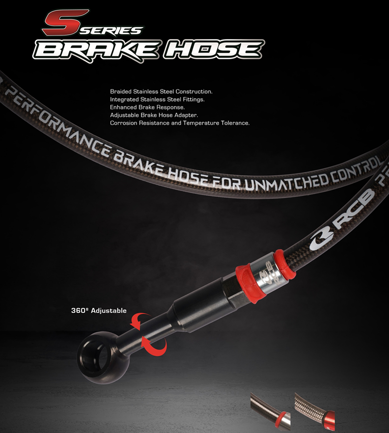 RCB S Series Teflon Brake Hose 850/ 950MM - 01BH017/ 01BH018
