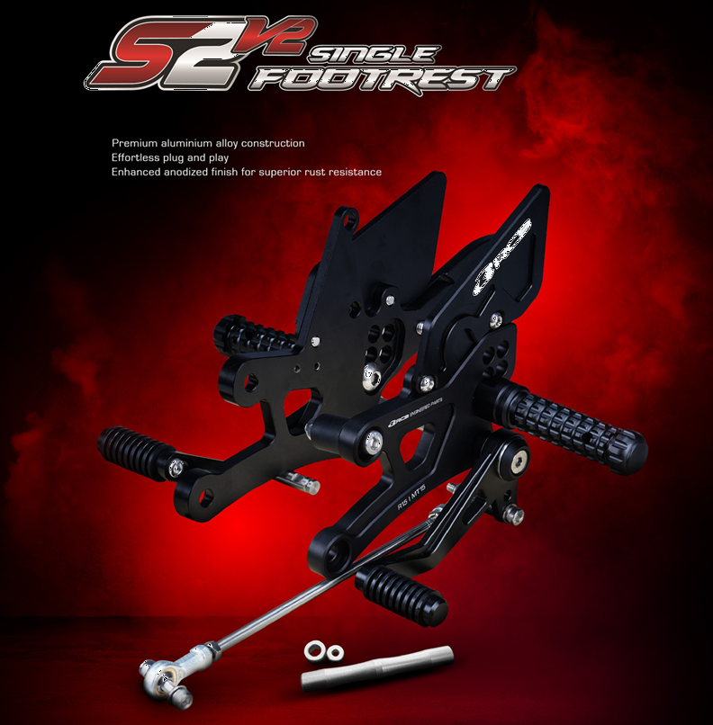 RCB S2 Footrest Single Set For Yamaha MT-15/ R15 V2/ V3/ V4 - 01FR040