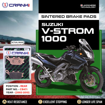 Crank1 Sintered Brake Pads For Suzuki V-Strom 1000 (2002-2010) - Rear - CB471