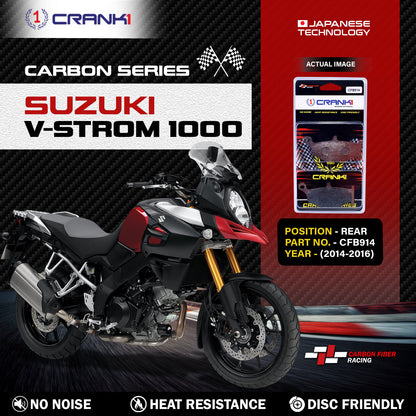 Crank1 Carbon Brake Pads For Suzuki V-Strom 1000 (2014-2016) - Rear - CFB914