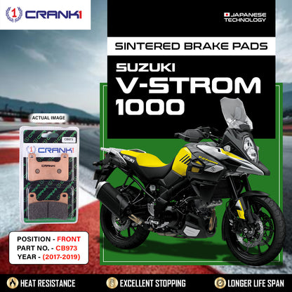 Crank1 Sintered Brake Pads For Suzuki V-Strom 1000 (2017-2019) - Front - CB973 - 2 Sets
