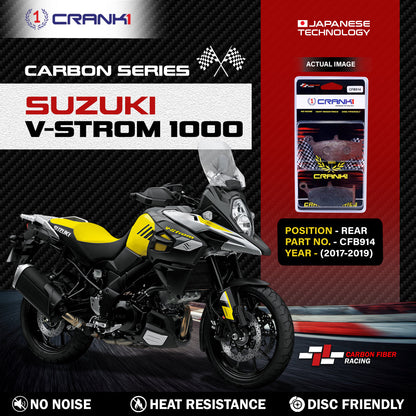Crank1 Carbon Brake Pads For Suzuki V-Strom 1000 (2017-2019) - Rear - CFB914