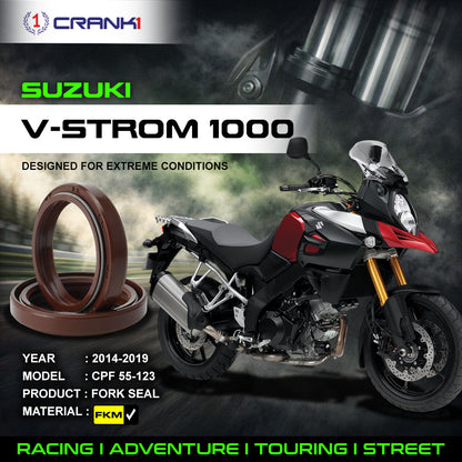 Crank1 Fork Oil Seals Pair For Suzuki V-Strom 1000 (2014-2019) - CPF55-123