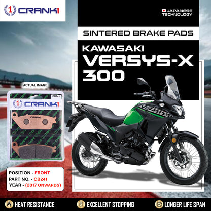Crank1 Sintered Brake Pads For Kawasaki Versys-X 300 (2017 Onwards) - Front - CB241