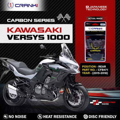 Crank1 Carbon Brake Pads For Kawasaki Versys 1000 (2015-2018) - Rear - CFB471