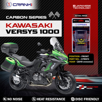 Crank1 Carbon Brake Pads For Kawasaki Versys 1000 (2019 Onwards) - Front - CFB973 - 2 Sets