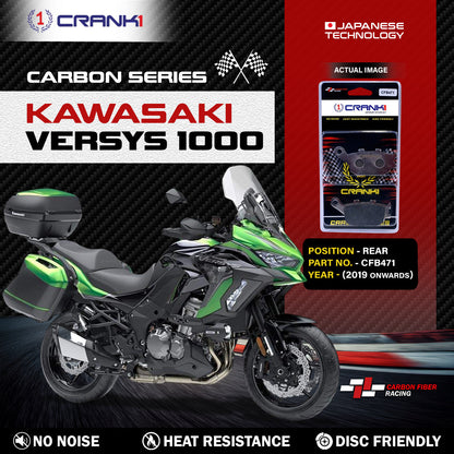 Crank1 Carbon Brake Pads For Kawasaki Versys 1000 (2019 Onwards) - Rear - CFB471