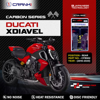 Crank1 Carbon Brake Pads For Ducati XDiavel (2016-2020) - Rear - CFB902