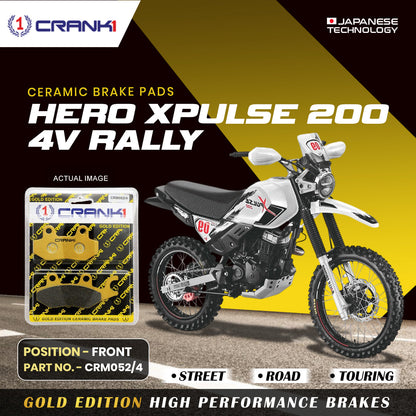 Crank1 Ceramic Brake Pads For Hero Xpulse 200 4V Rally  - Front - CRM052/4