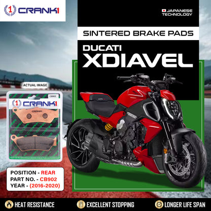Crank1 Sintered Brake Pads For Ducati Xdiavel (2016-2020) - Rear - CB902