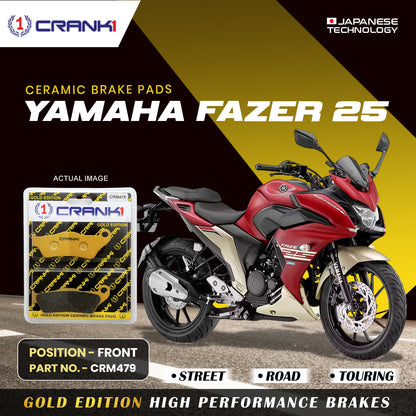Crank1 Ceramic Brake Pads For Yamaha Fazer 25 - Front - CRM479