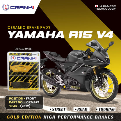 Crank1 Ceramic Brake Pads For Yamaha R15 V4 (2022) - Front - CRM479