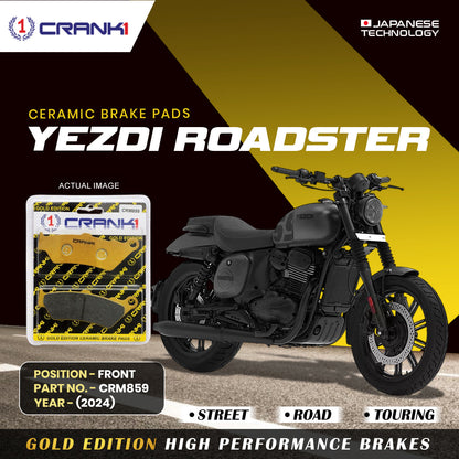 Crank1 Ceramic Brake Pads For Yezdi Roadster (2024) - Front - CRM859