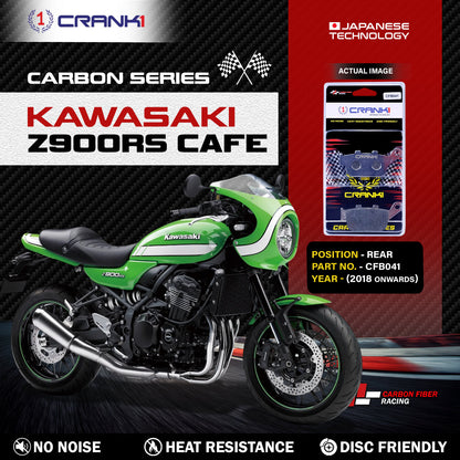 Crank1 Carbon Brake Pads For Kawasaki Z900 Cafe (2018 Onwards) - Rear - CFB041