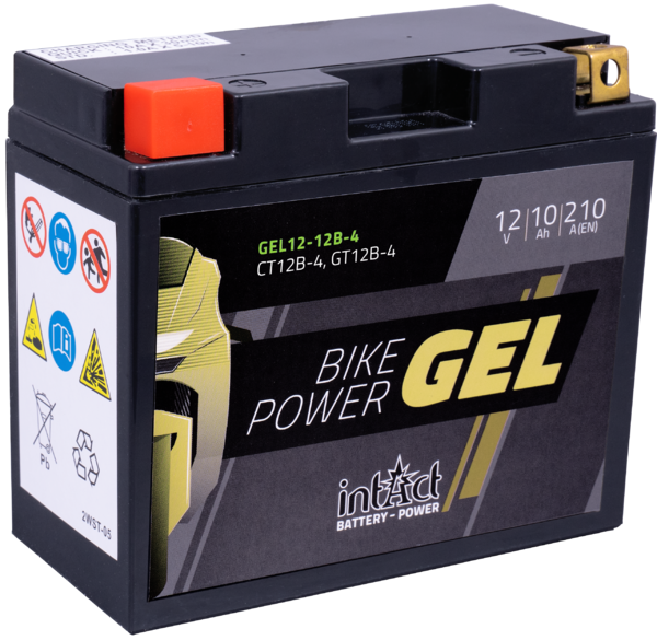 IntAct Battery YT12B-BS - 12V, 10Ah, CCA 210A - GEL12-12B-4