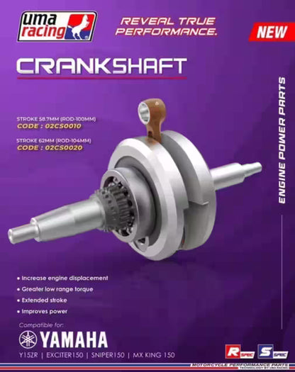 UMA Racing Crankshaft (Stroke 62MM, ROD-104MM) - 02CS0020