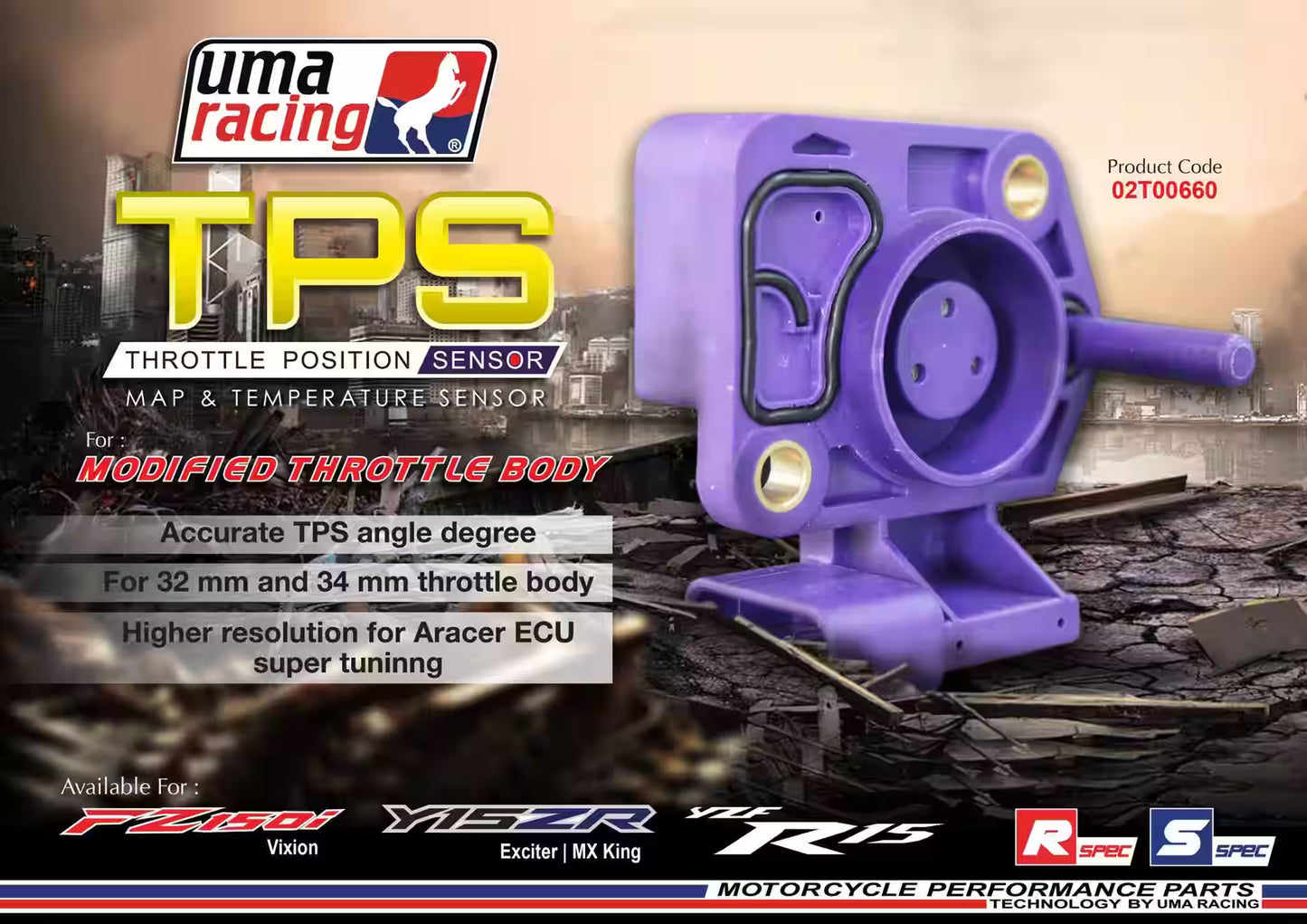 UMA Racing Throttle Position Sensor (TPS) 3 IN 1 SENSOR for Yamaha Aerox/ MT/ R15 - 02T00660